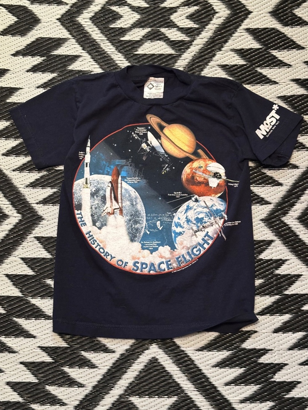 Vintage 1998 Space Flight History T-Shirt
